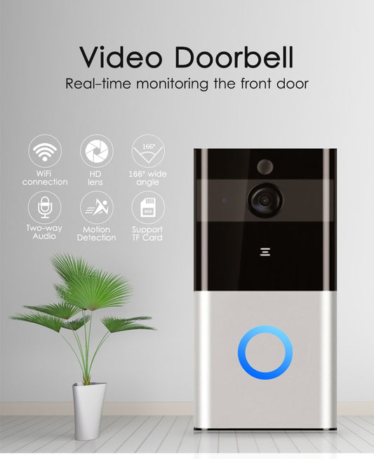 Enhance Your Home Security with the Marlboze 720P WiFi Visual Doorbell - Smart Intercom with PIR Motion Detection and Night Vision