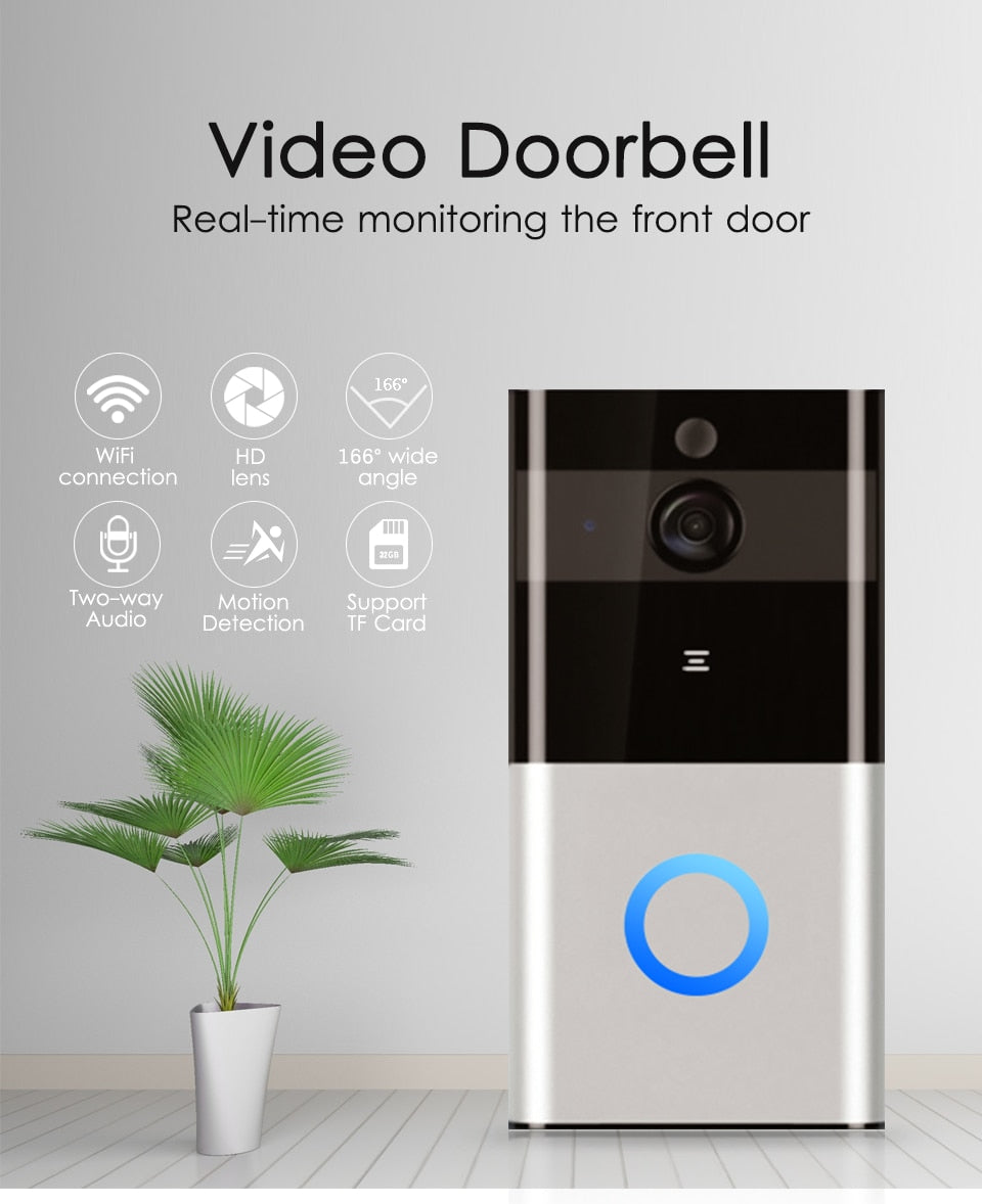 Enhance Your Home Security with the Marlboze 720P WiFi Visual Doorbell - Smart Intercom with PIR Motion Detection and Night Vision