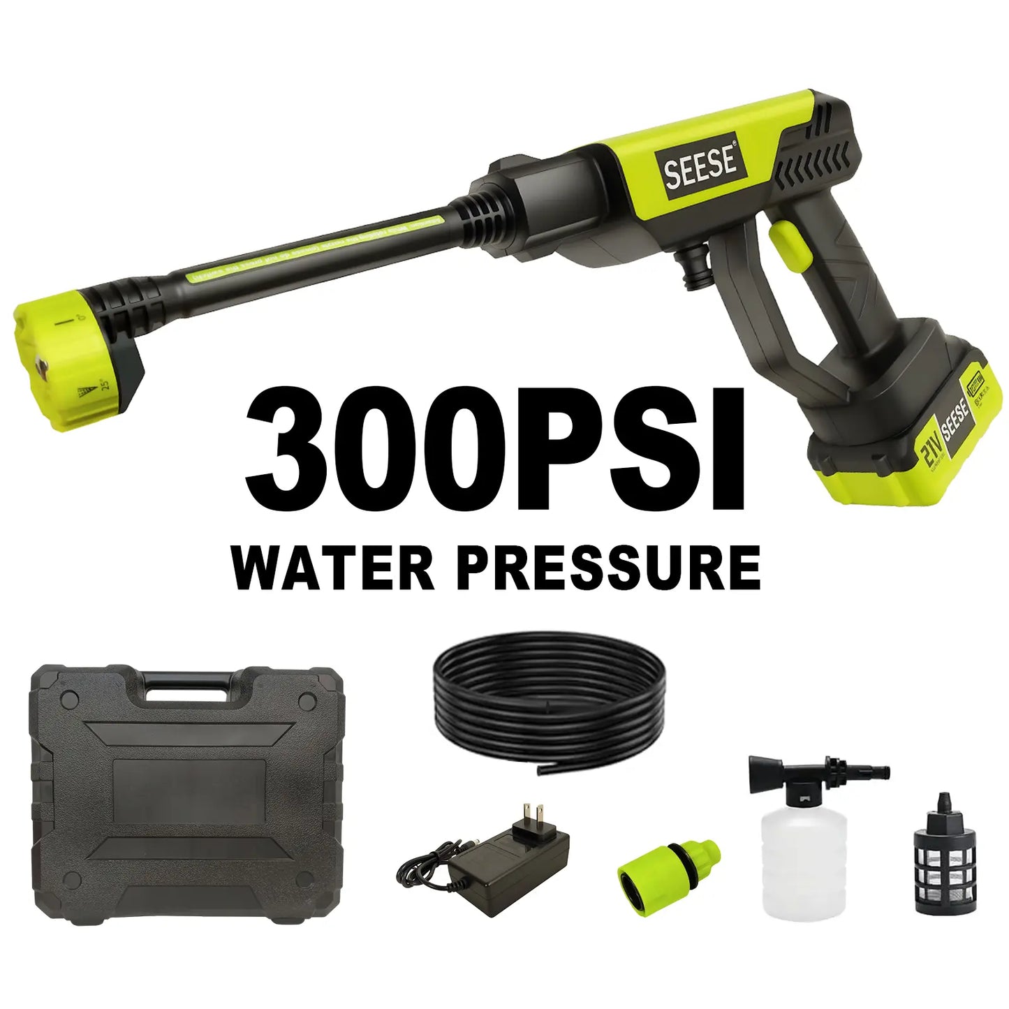 Elevate Your Cleaning Experience with the Seese Cordless Pressure Washer & Charger – Perfect for Cars, Homes, and Gardens!