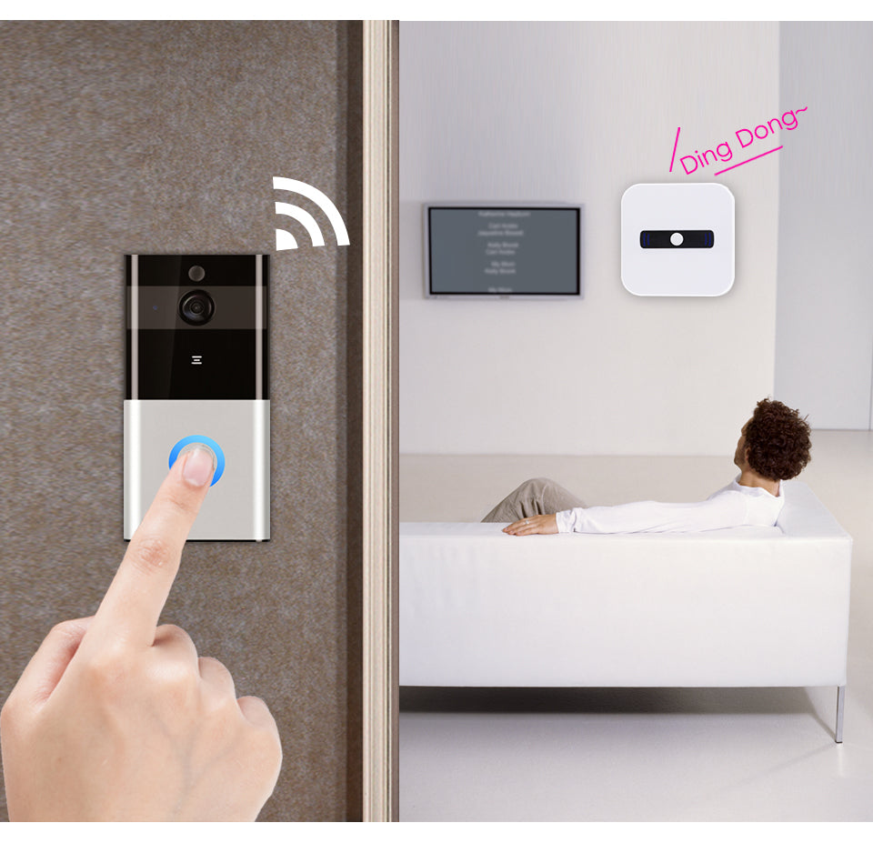 Enhance Your Home Security with the Marlboze 720P WiFi Visual Doorbell - Smart Intercom with PIR Motion Detection and Night Vision