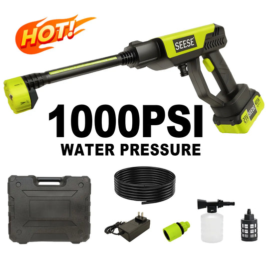 Elevate Your Cleaning Experience with the Seese Cordless Pressure Washer & Charger – Perfect for Cars, Homes, and Gardens!
